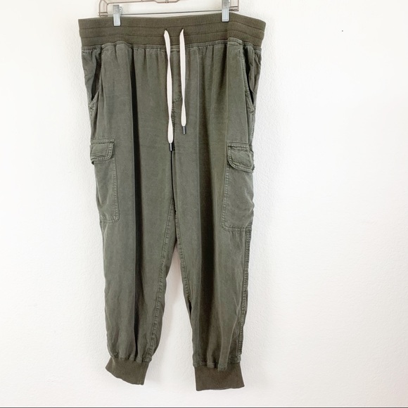 aerie Pants & Jumpsuits Aerie Womens Army Green Cargo Jogger Pants
